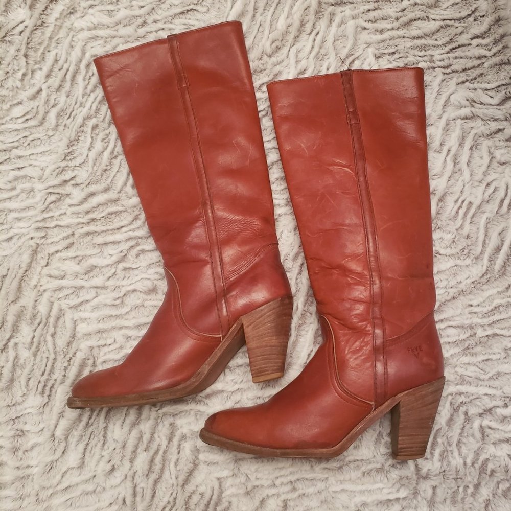 Frye Vintage 1970's Stack Heel Boots